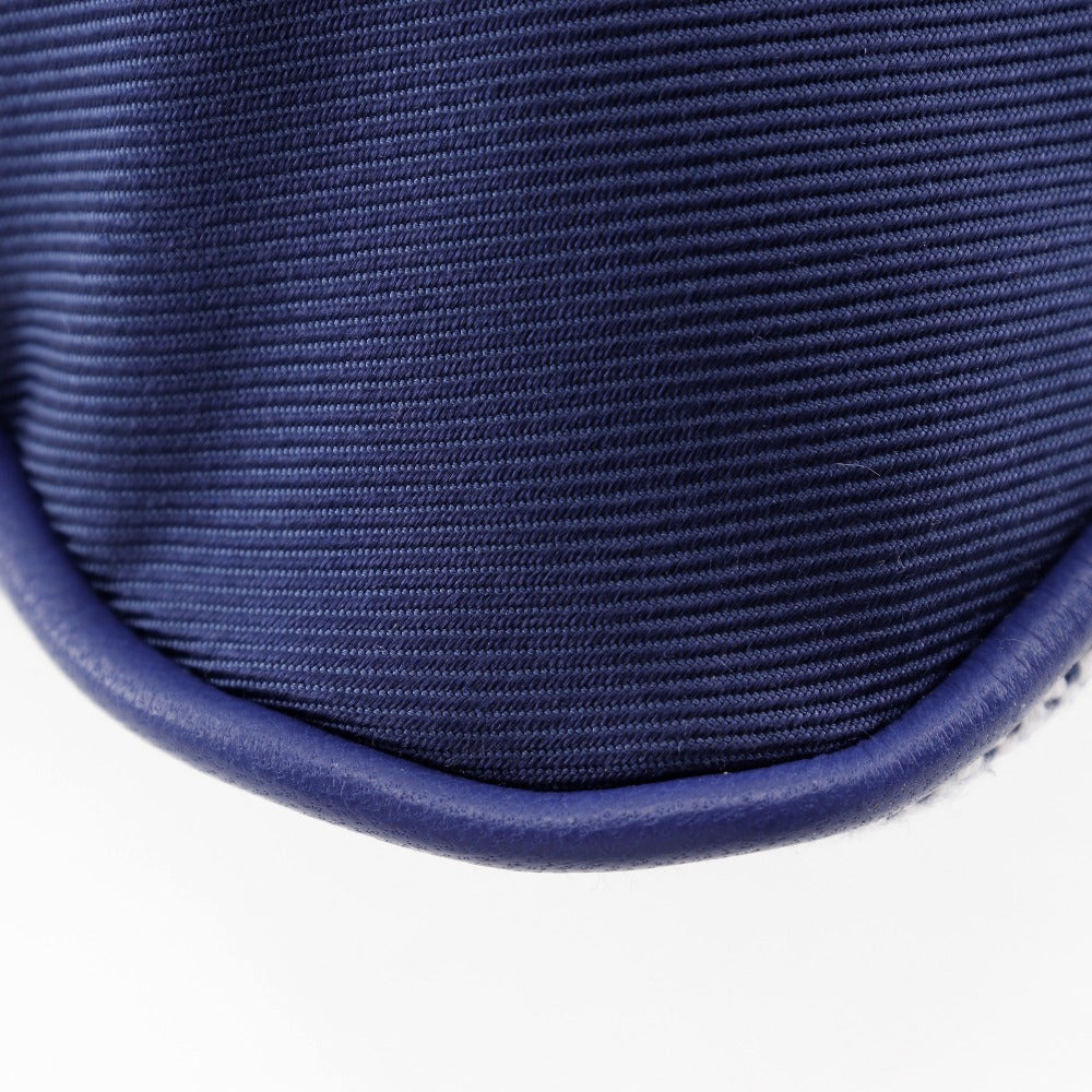 HERMES Interior other Silk, Cotton blue cushion Women(Unisex) Used