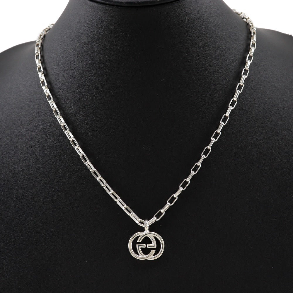 GUCCI Necklace Silver925 Silver Interlocking G unisex(Unisex) Used