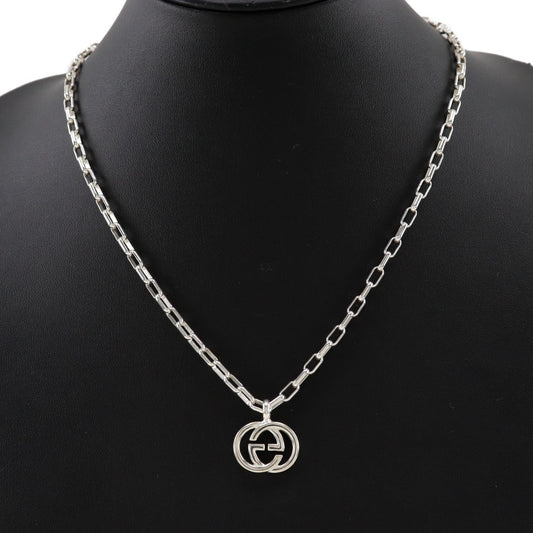 GUCCI Necklace Silver925 Silver Interlocking G unisex(Unisex) Used