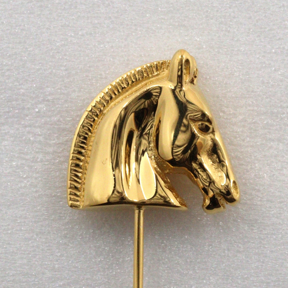 HERMES Brooch Plated Gold gold