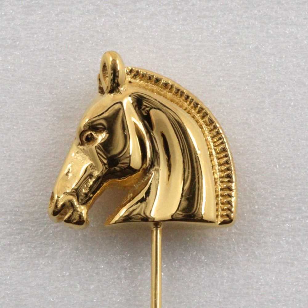 HERMES Brooch Plated Gold gold