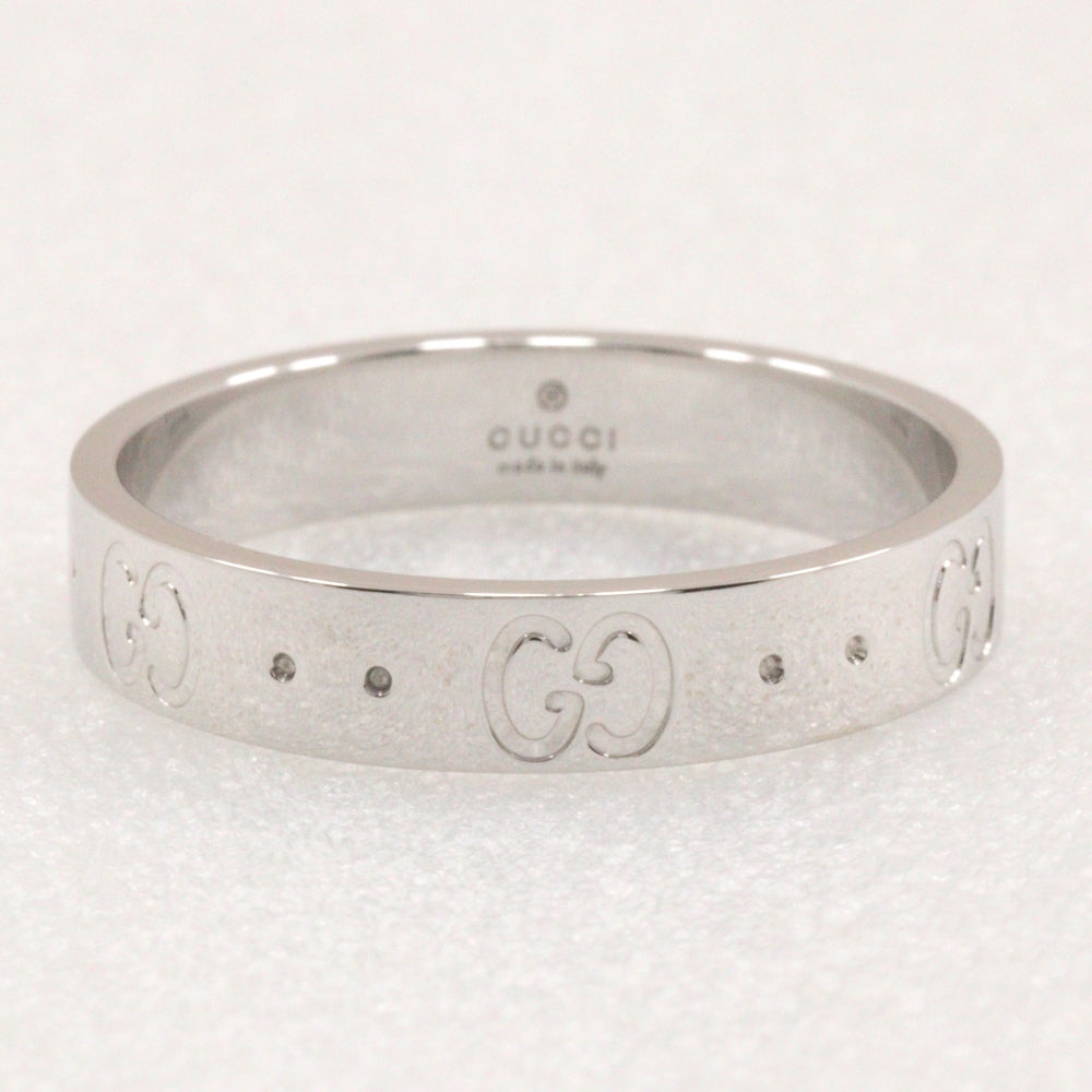 GUCCI Ring K18 white gold Silver Icon ring