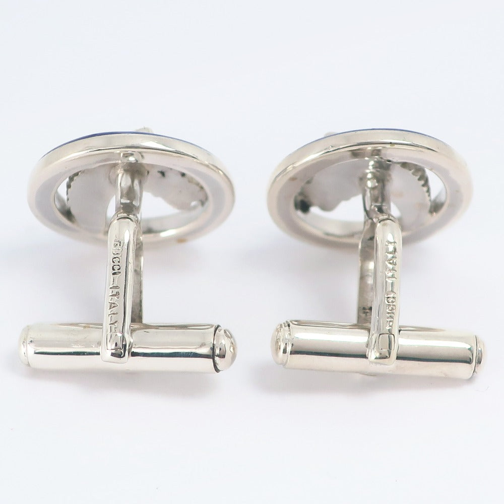 GUCCI cuffs Silver925, enamel Navy