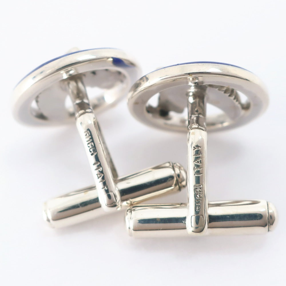 GUCCI cuffs Silver925, enamel Navy