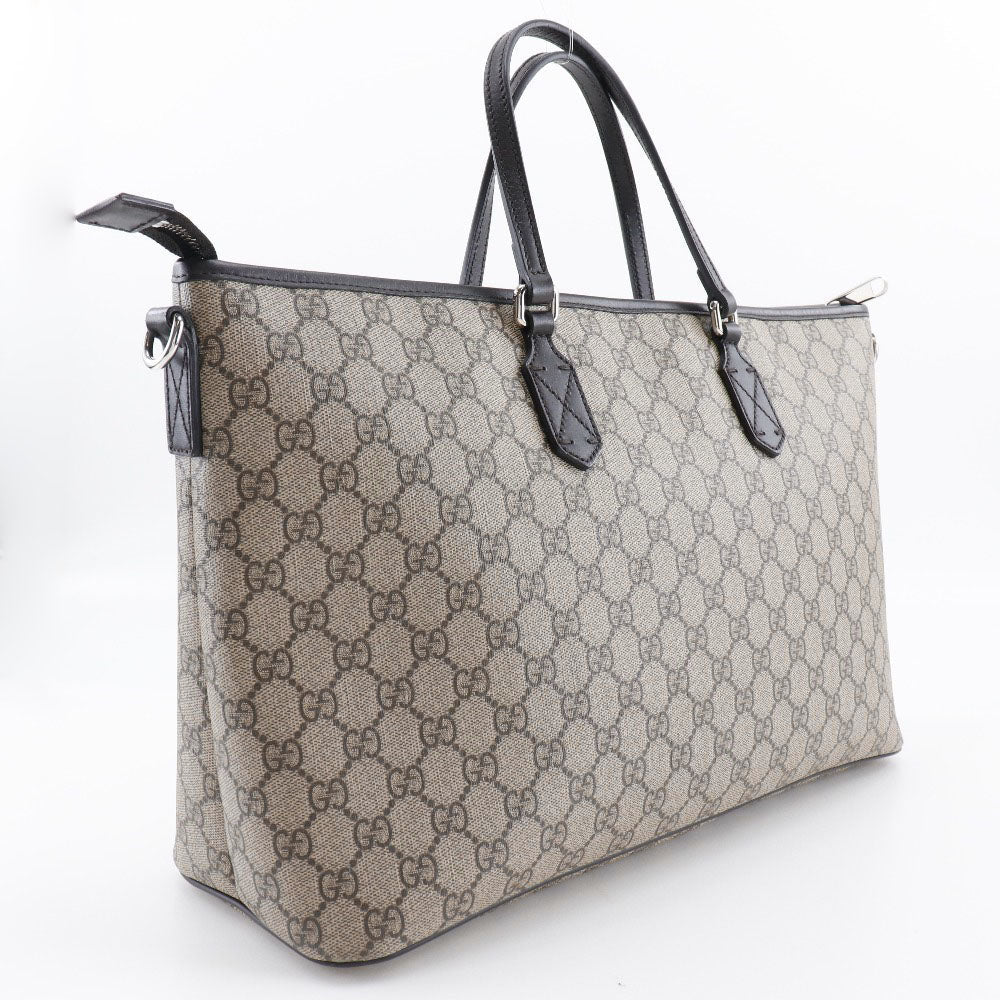 GUCCI Tote Bag 410748 GG Supreme canvas, leather Brown 2WAYShoulder GG Supreme Women Used