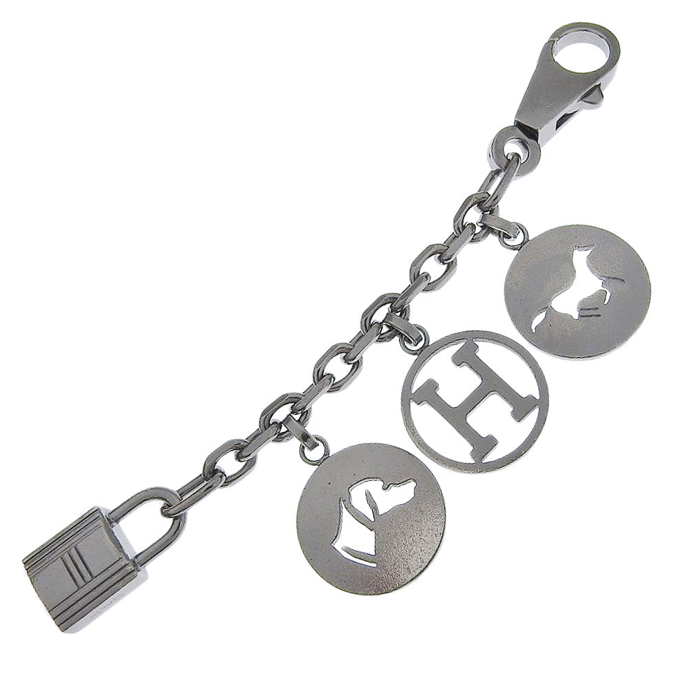 HERMES charm metallic Silver Back charm Amulet 4(Unisex) Used