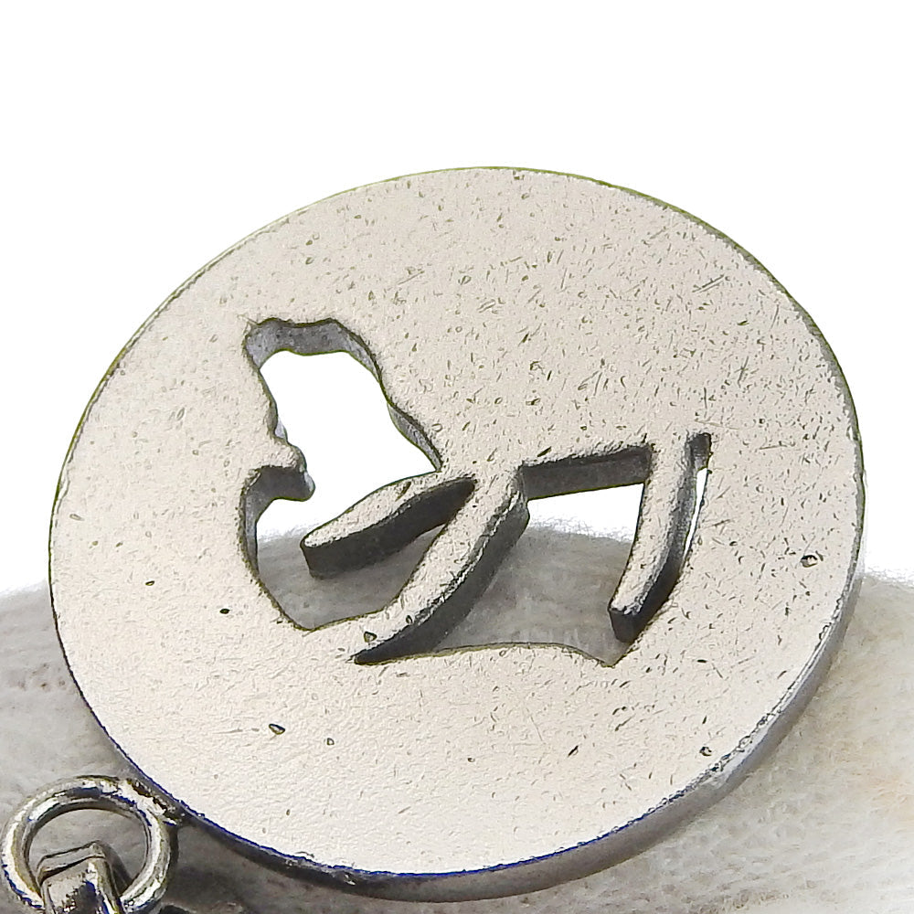 HERMES charm metallic Silver Back charm Amulet 4(Unisex) Used