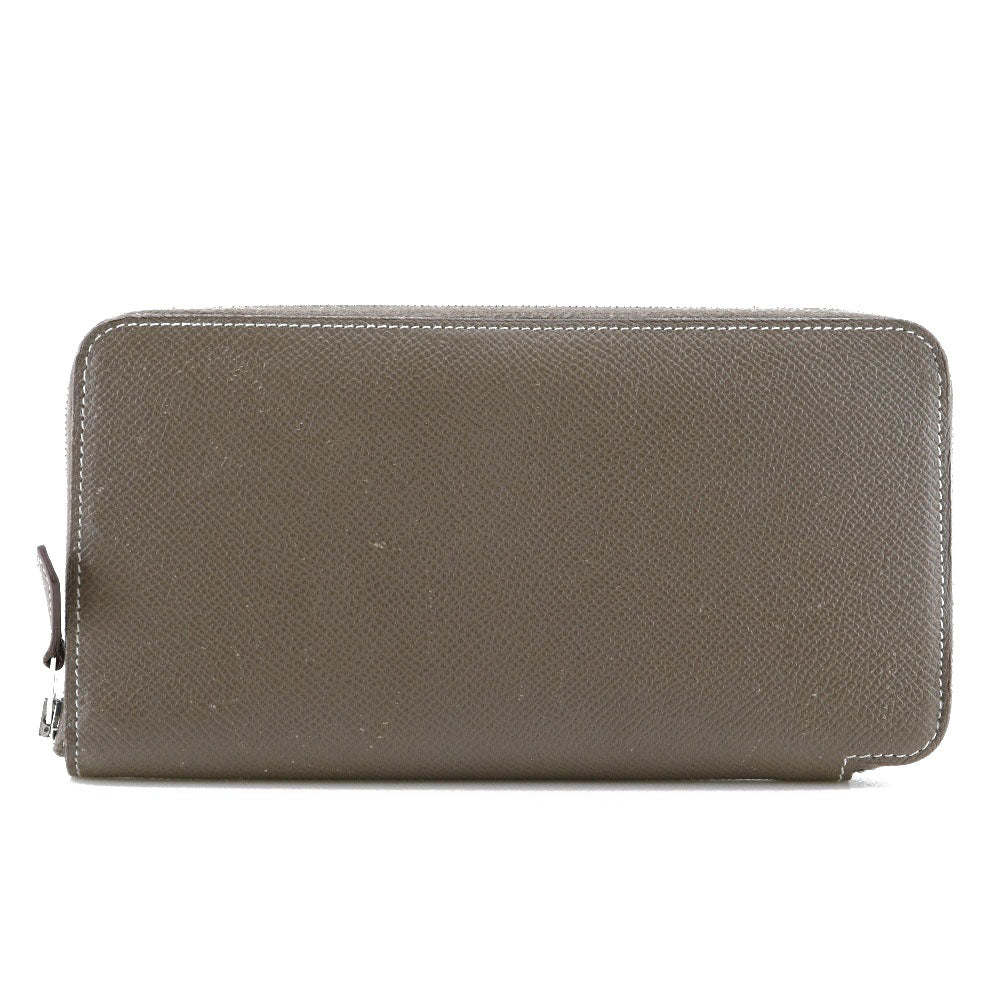 HERMES Long Wallet Purse Epsom, Silk gray Azap Long Silk Inn Women Used