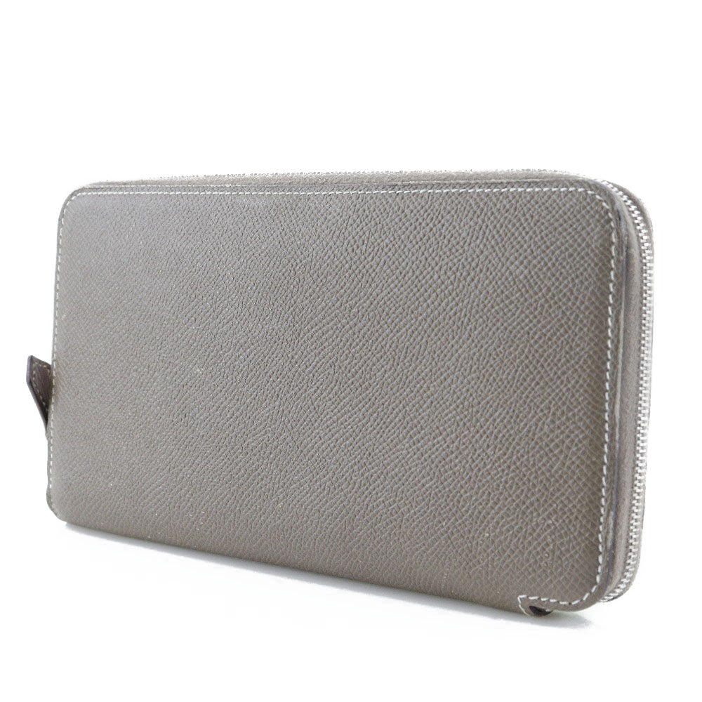 HERMES Long Wallet Purse Epsom, Silk gray Azap Long Silk Inn Women Used