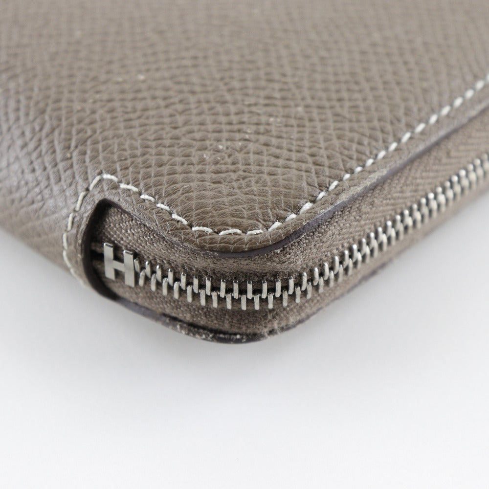 HERMES Long Wallet Purse Epsom, Silk gray Azap Long Silk Inn Women Used