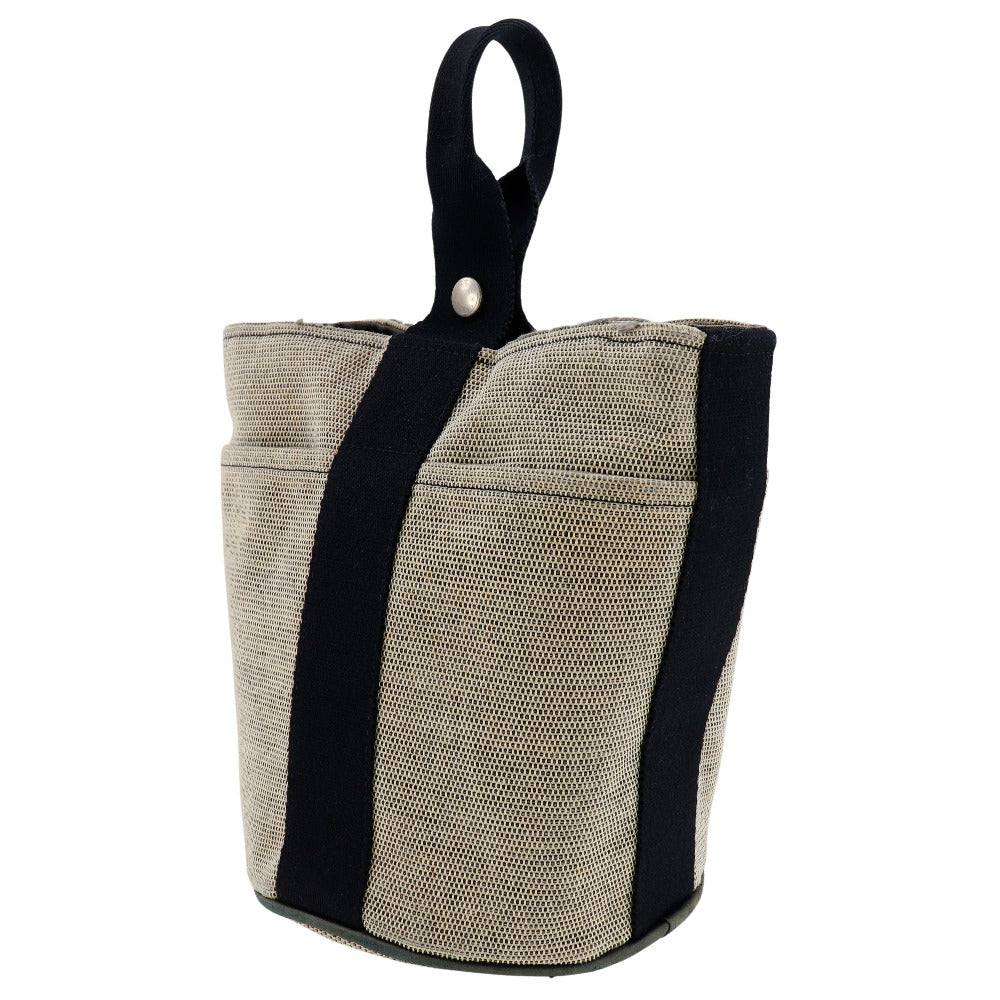 HERMES Handbag canvas gray Sakso PM Women Used
