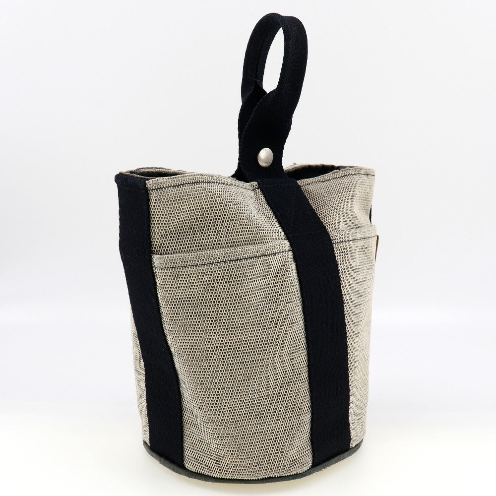 HERMES Handbag canvas gray Sakso PM Women Used
