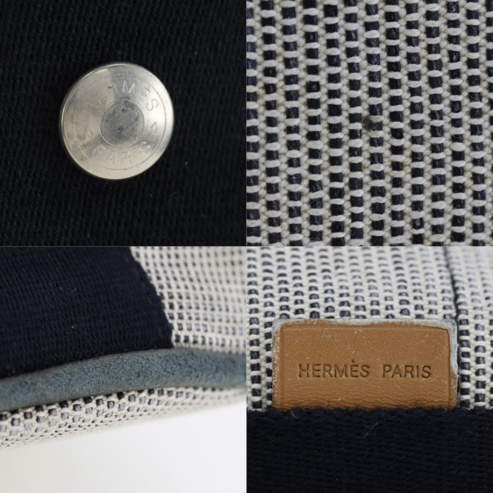 HERMES Handbag canvas gray Sakso PM Women Used