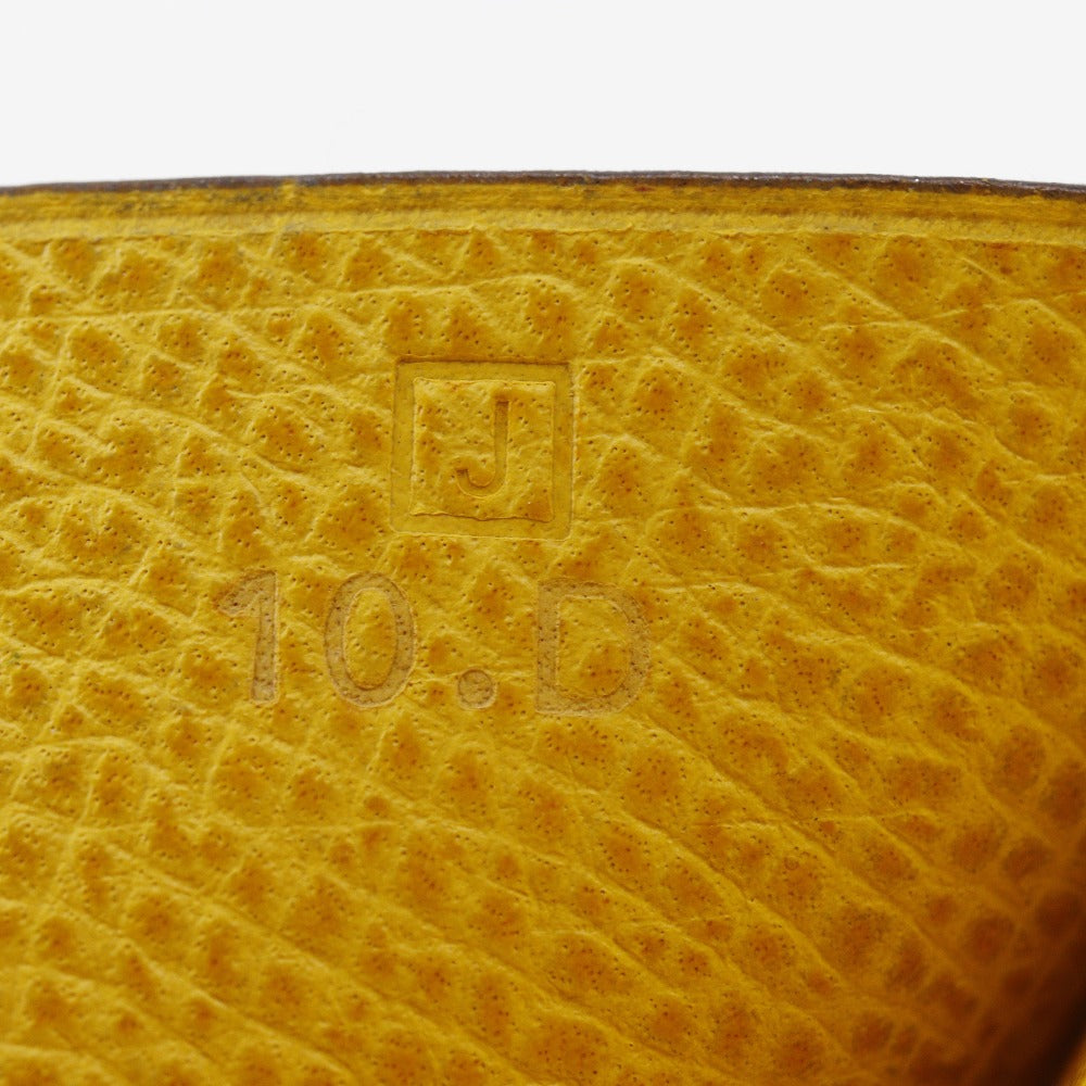 HERMES Long Wallet Purse Epsom yellow Bean unisex(Unisex) Used