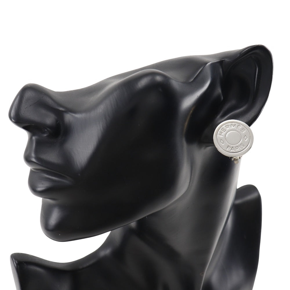 HERMES Earring metallic Silver BIJOUTERIE FANTAISIE Serie Women Used