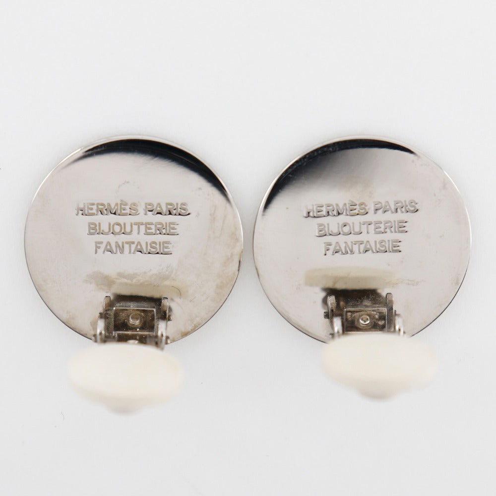 HERMES Earring metallic Silver BIJOUTERIE FANTAISIE Serie Women Used