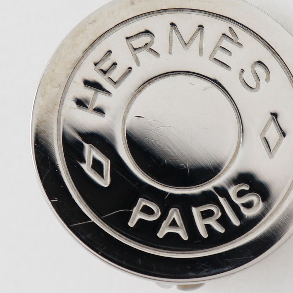 HERMES Earring metallic Silver BIJOUTERIE FANTAISIE Serie Women Used