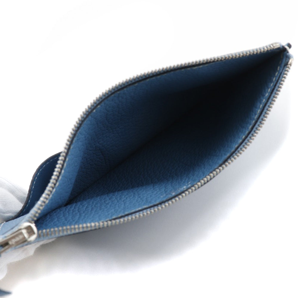 HERMES Long Wallet Purse Togo blue Dogon GM unisex(Unisex) Used
