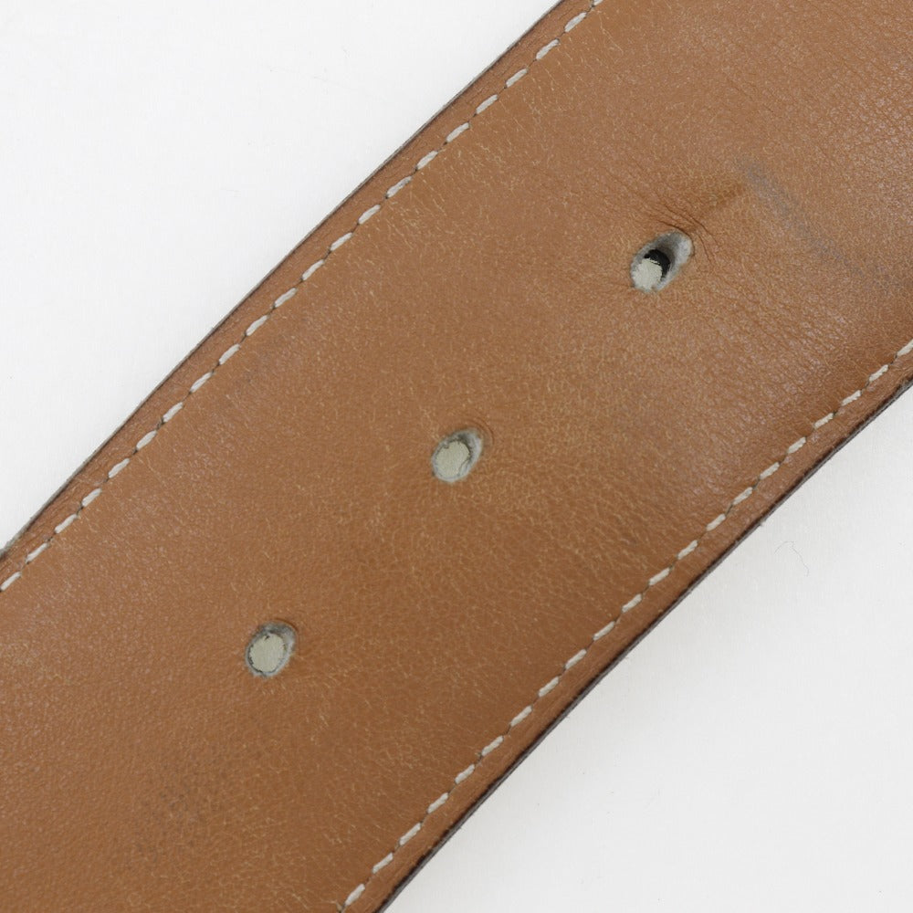 HERMES belt Calfskin black H belt unisex(Unisex) 72 Used