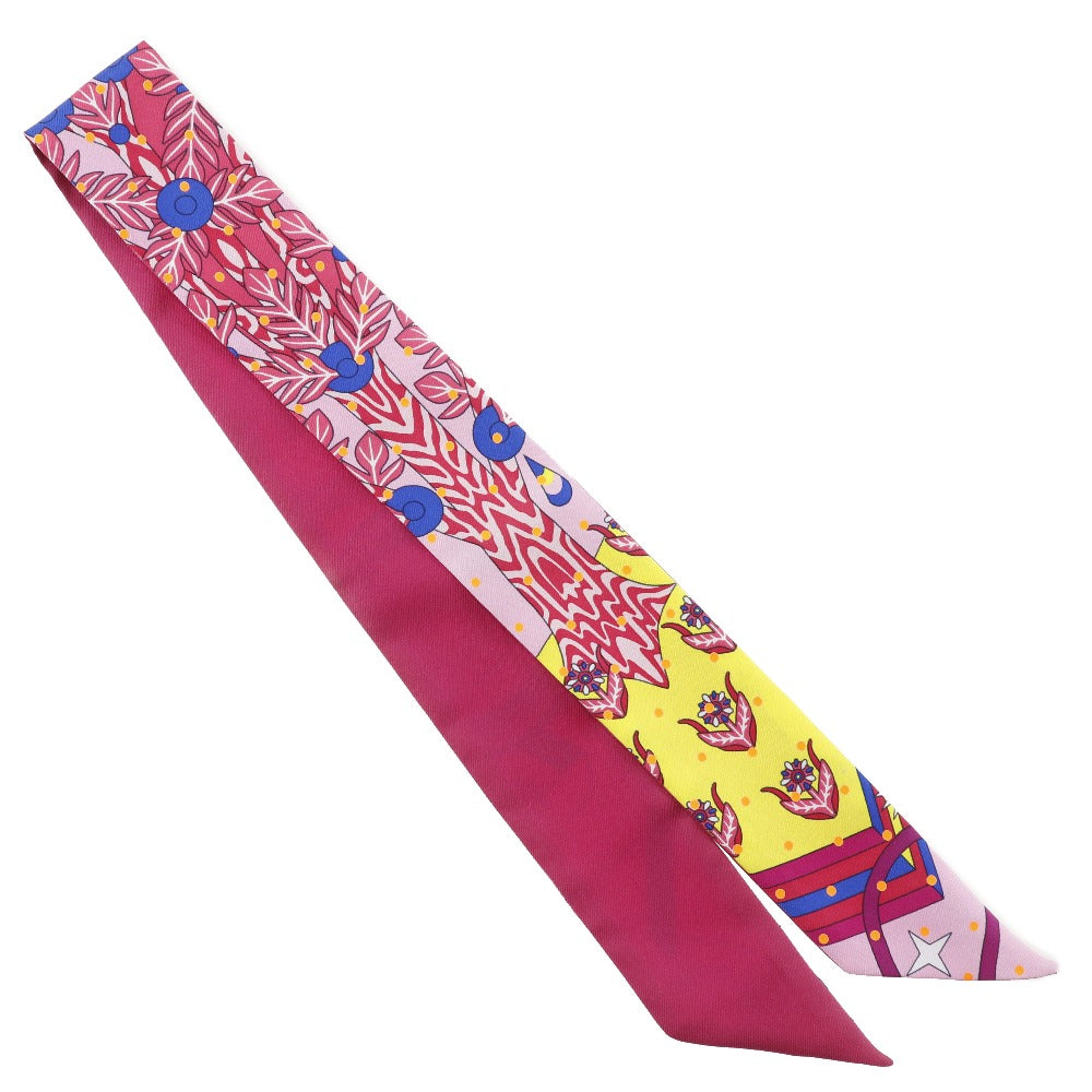 HERMES scarf silk pink Prymti Twilly Women Used