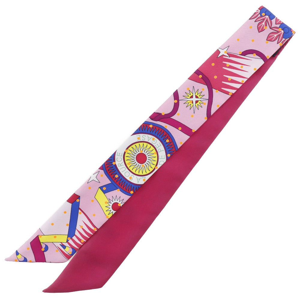 HERMES scarf silk pink Prymti Twilly Women Used
