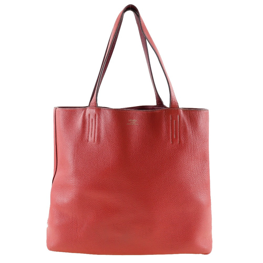 HERMES Tote Bag Taurillon Clemence Bougainvillea reversible Doble Sense 45 Women Used