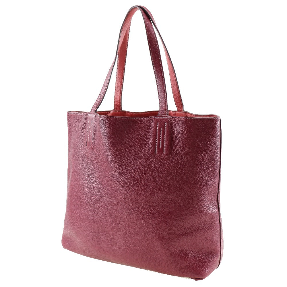 HERMES Tote Bag Taurillon Clemence Bougainvillea reversible Doble Sense 45 Women Used