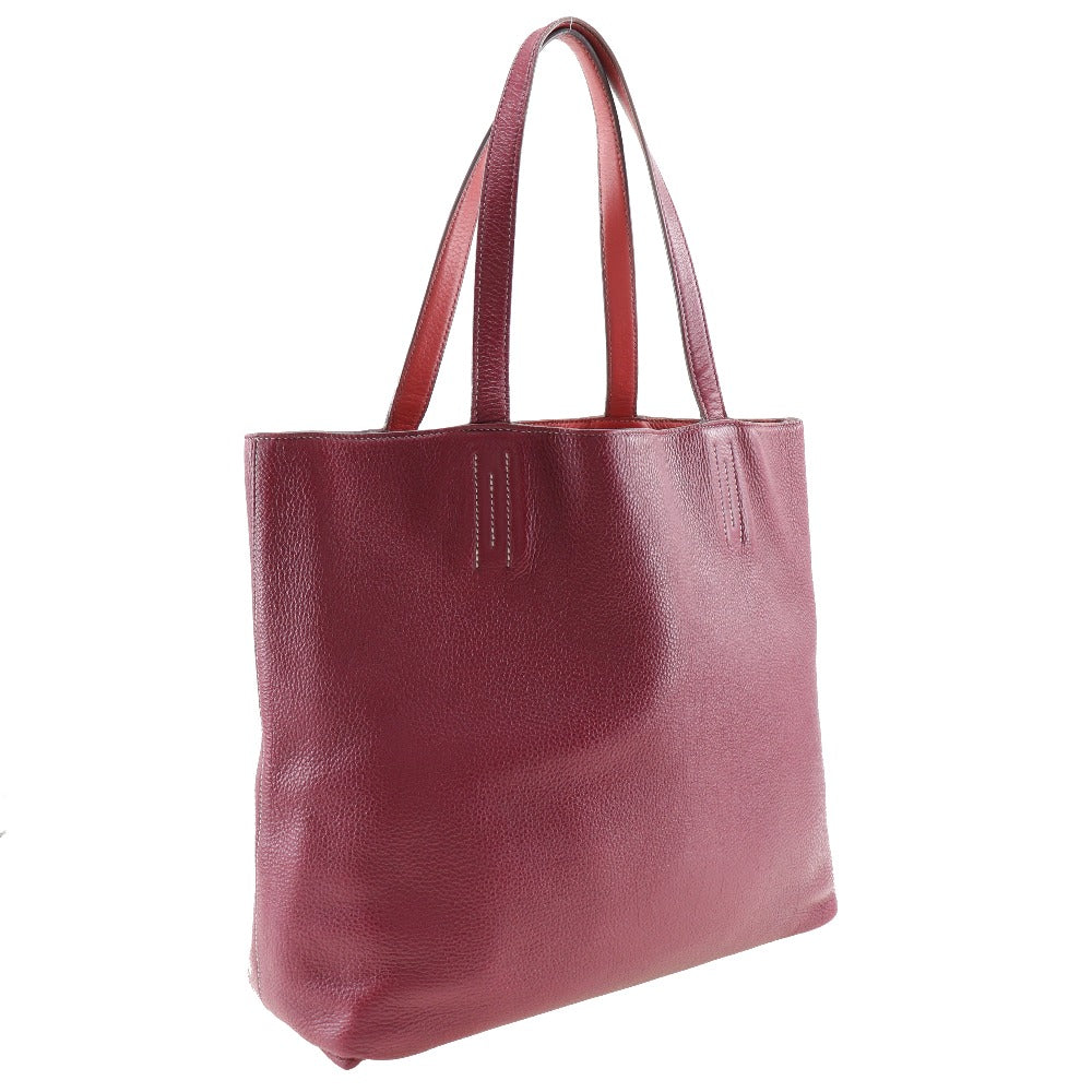 HERMES Tote Bag Taurillon Clemence Bougainvillea reversible Doble Sense 45 Women Used