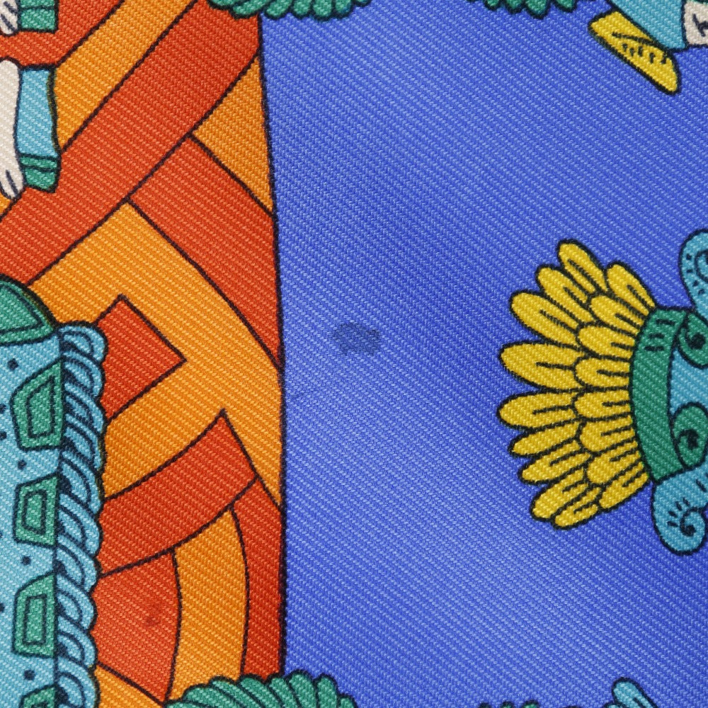HERMES scarf silk Blue ASTRES et SOLEILS Celestial bodies and the sun Carre90 Women Used