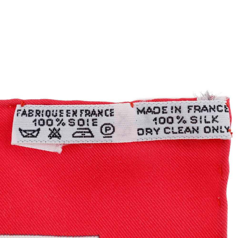 HERMES scarf silk Red EARLY AMERICA Good old America Carre90 Women Used
