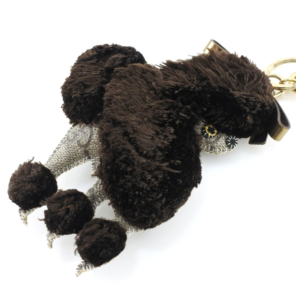 GUCCI key ring GG Supreme Canvas Brown Guccioli Bag charm poodle Women Used