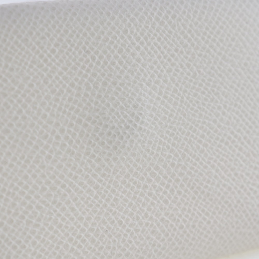 HERMES Card Case Epsom White Calvi unisex(Unisex) Used