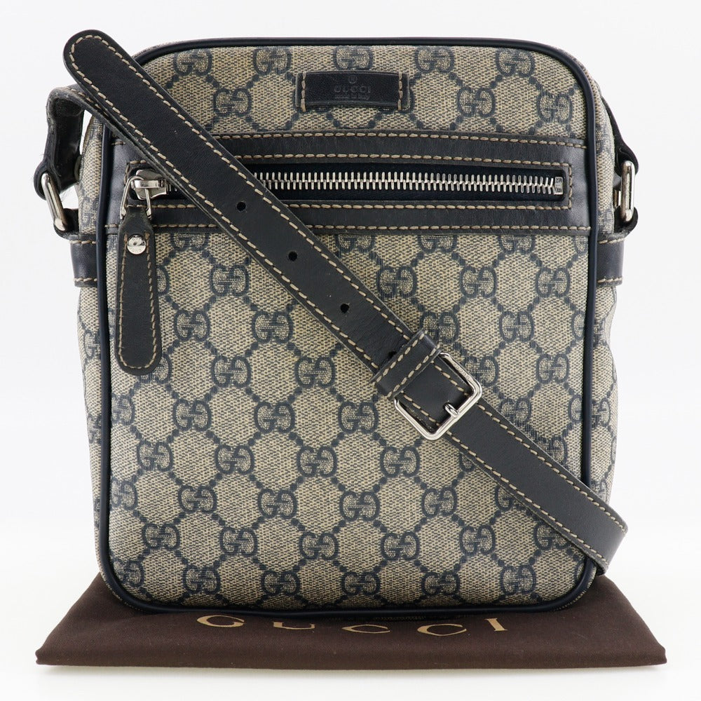 GUCCI Shoulder Bag 233268 525040 GG plus Gray / navy GG plus unisex(Unisex) Used