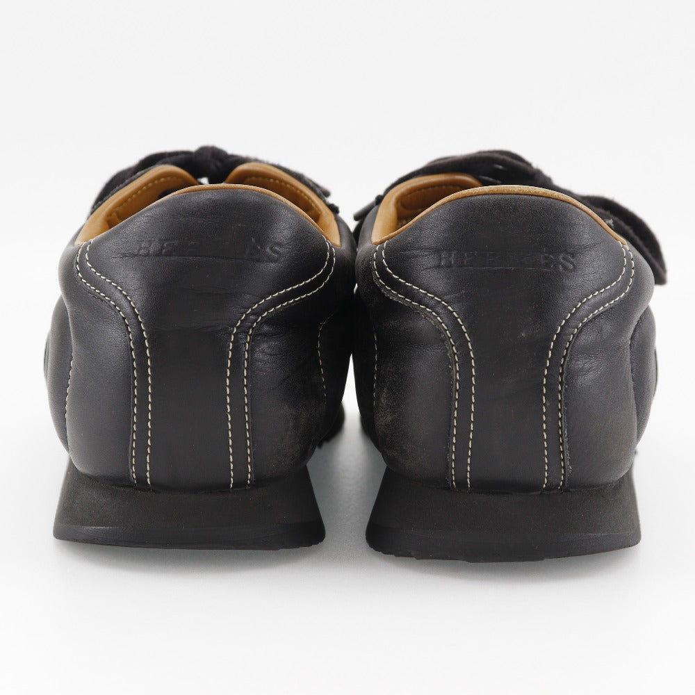 HERMES sneakers leather black quick mens 41 Used
