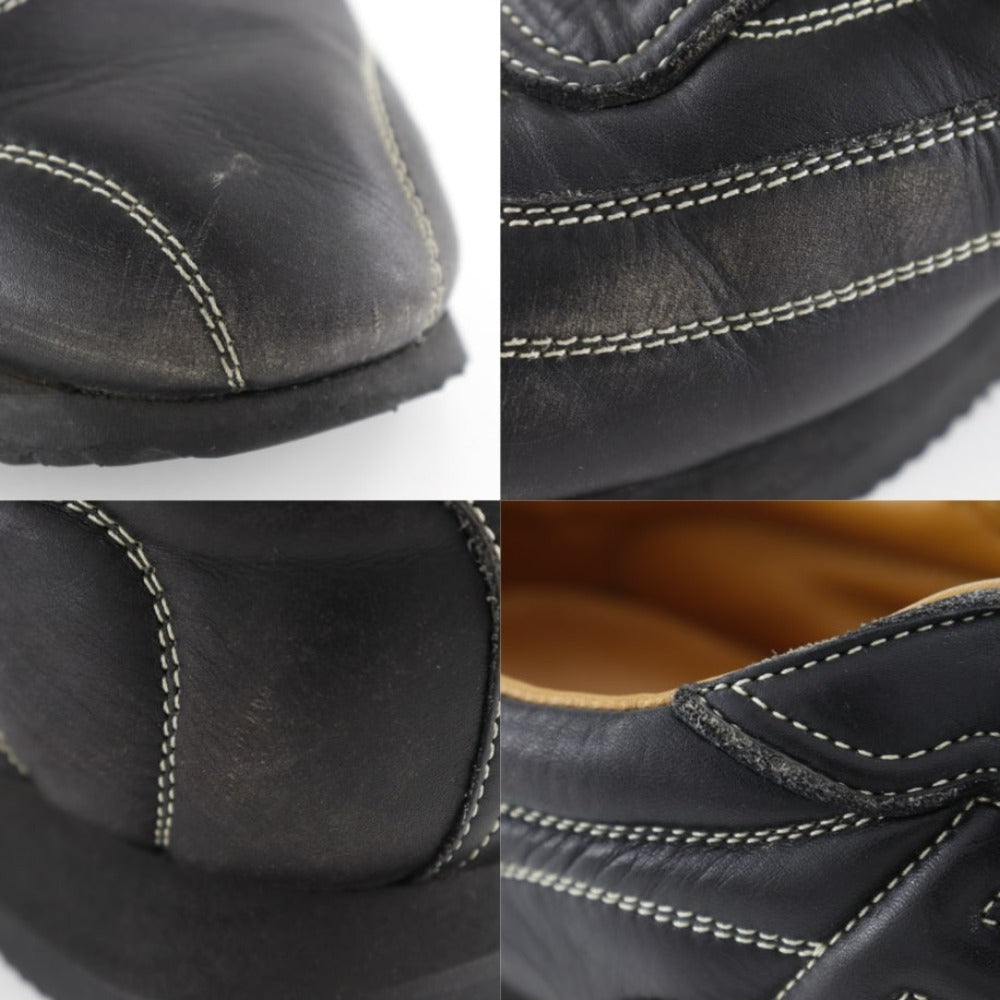 HERMES sneakers leather black quick mens 41 Used