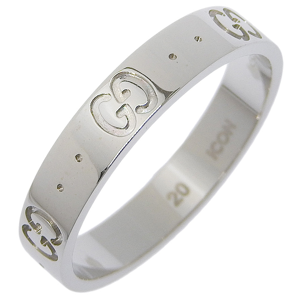 GUCCI Ring K18 white gold Silver Icon ring 20