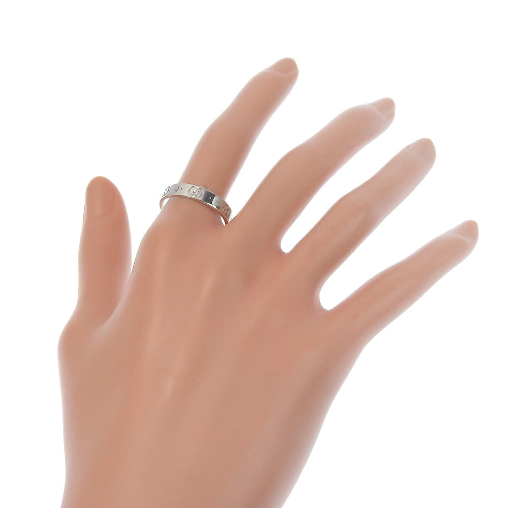 GUCCI Ring K18 white gold Silver Icon ring 20