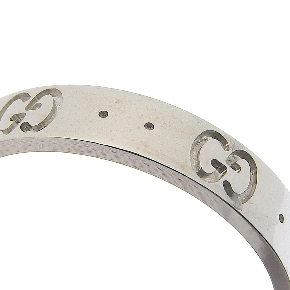GUCCI Ring K18 white gold Silver Icon ring 20