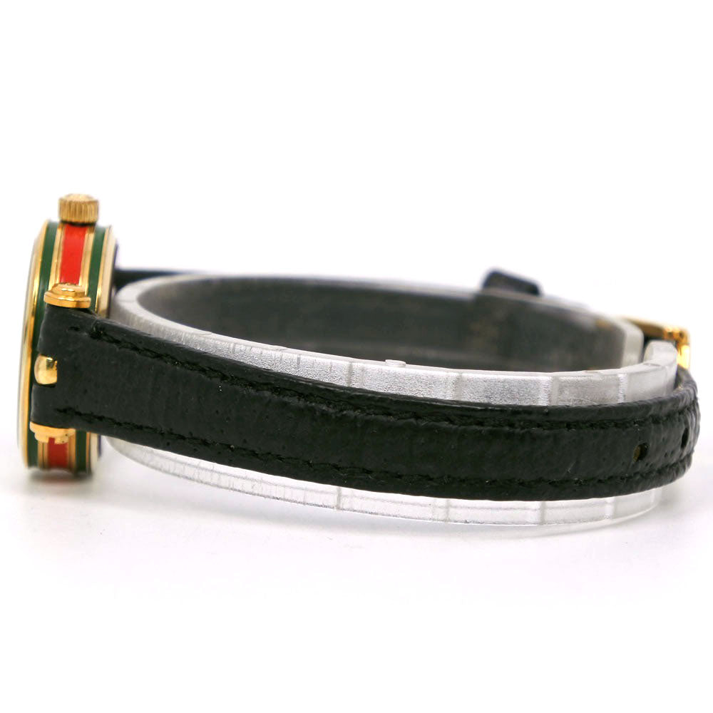 GUCCI Watches Quartz Plated Gold , Leather beige Sherry Ivory dial