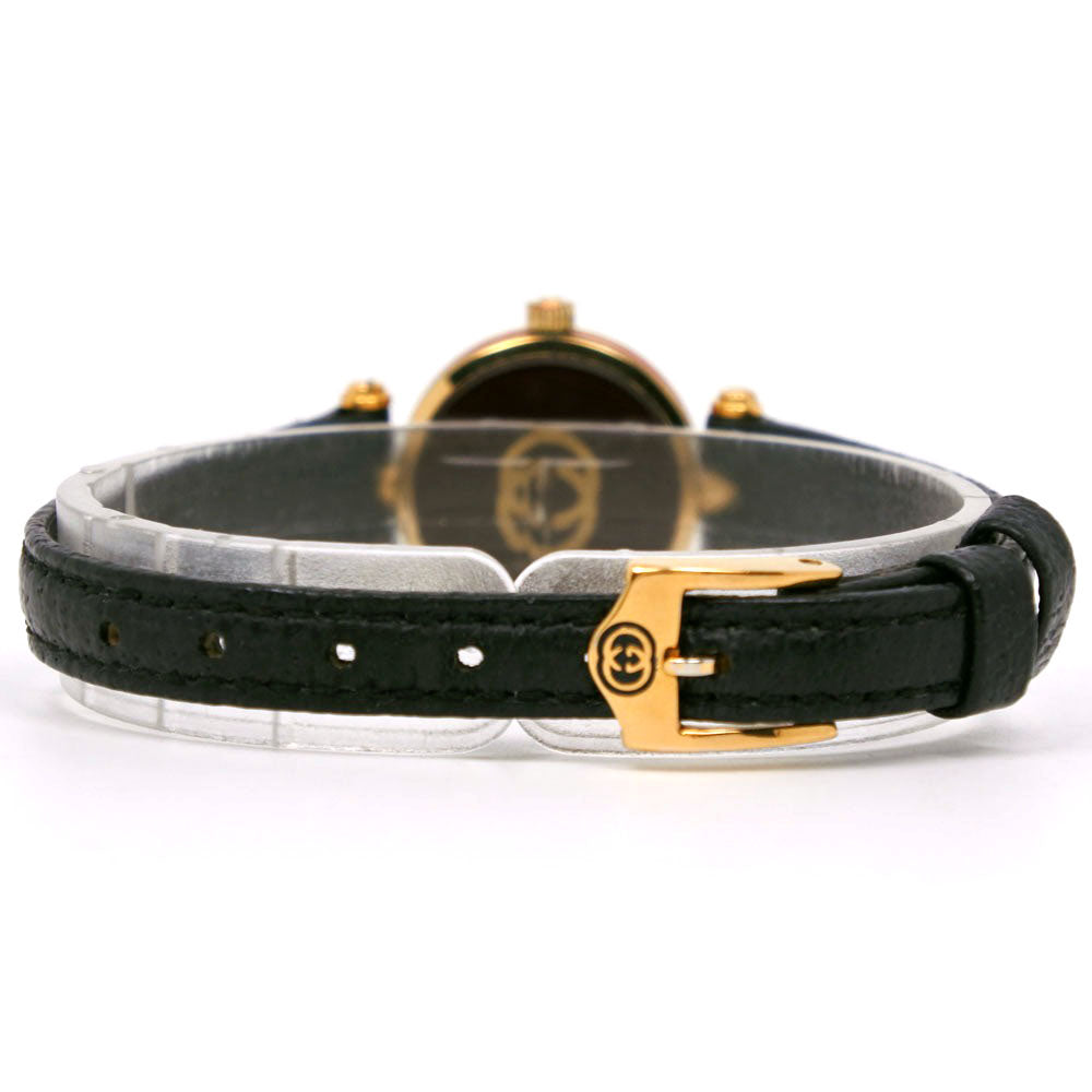 GUCCI Watches Quartz Plated Gold , Leather beige Sherry Ivory dial