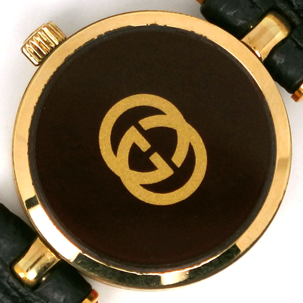 GUCCI Watches Quartz Plated Gold , Leather beige Sherry Ivory dial