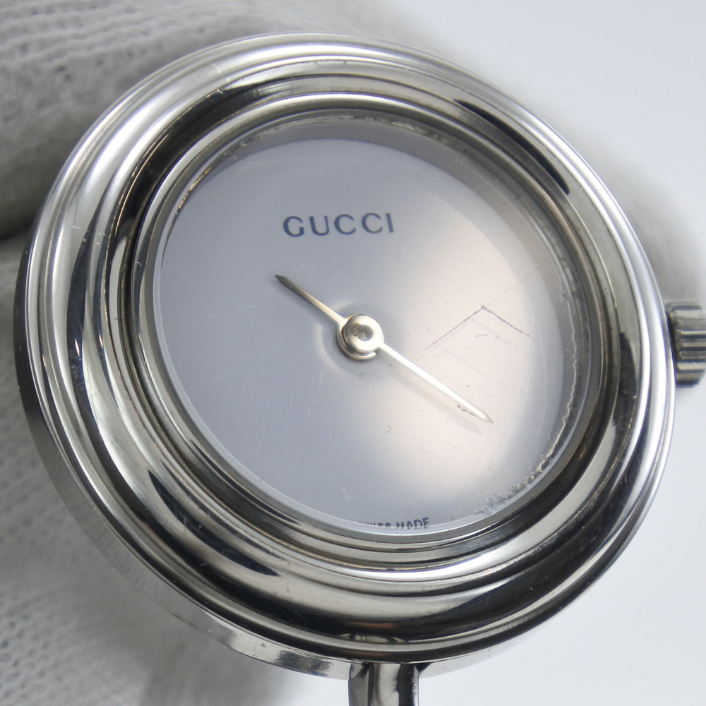 GUCCI Watches Quartz 11/12.2L Stainless Steel Silver Change belt White dial Women Used