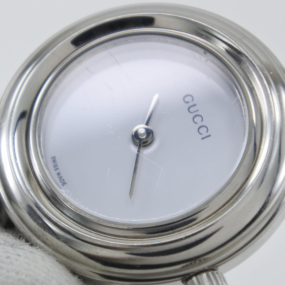 GUCCI Watches Quartz 11/12.2L Stainless Steel Silver Change belt White dial Women Used