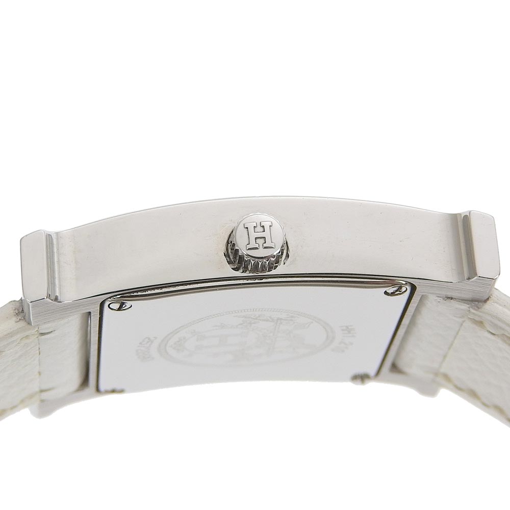 HERMES Watches Quartz HH1.210 Stainless Steel , Leather white H watch White dial