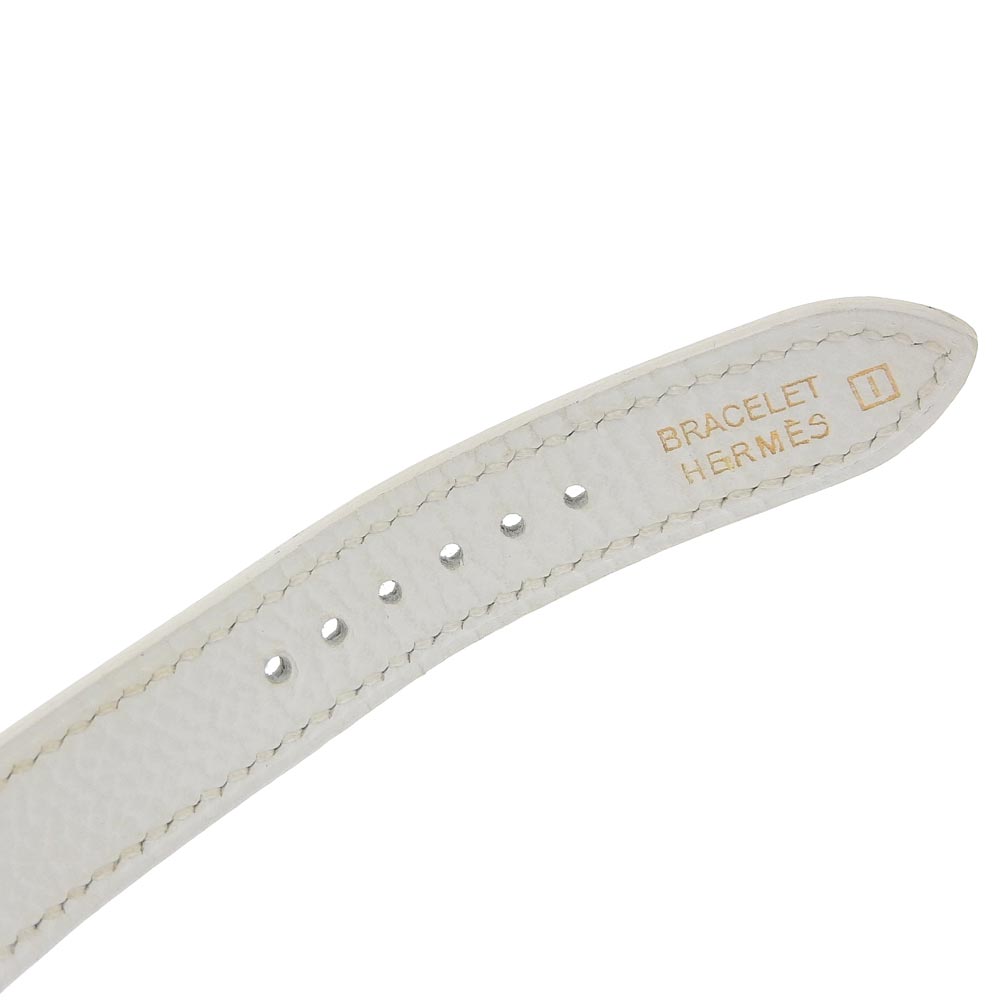 HERMES Watches Quartz HH1.210 Stainless Steel , Leather white H watch White dial