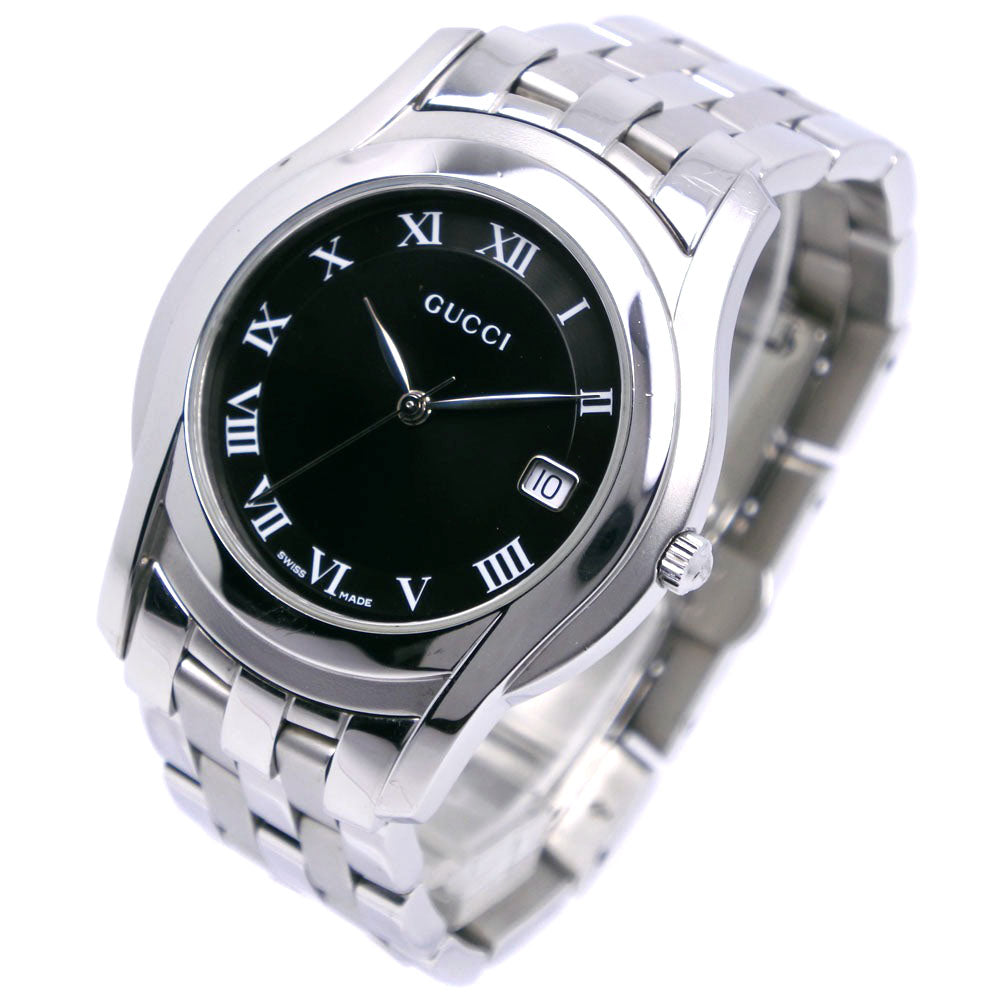 GUCCI Watches Quartz 5500M Stainless Steel Silver black dial