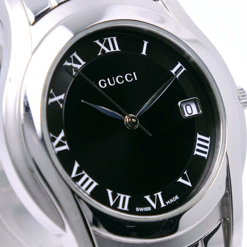 GUCCI Watches Quartz 5500M Stainless Steel Silver black dial