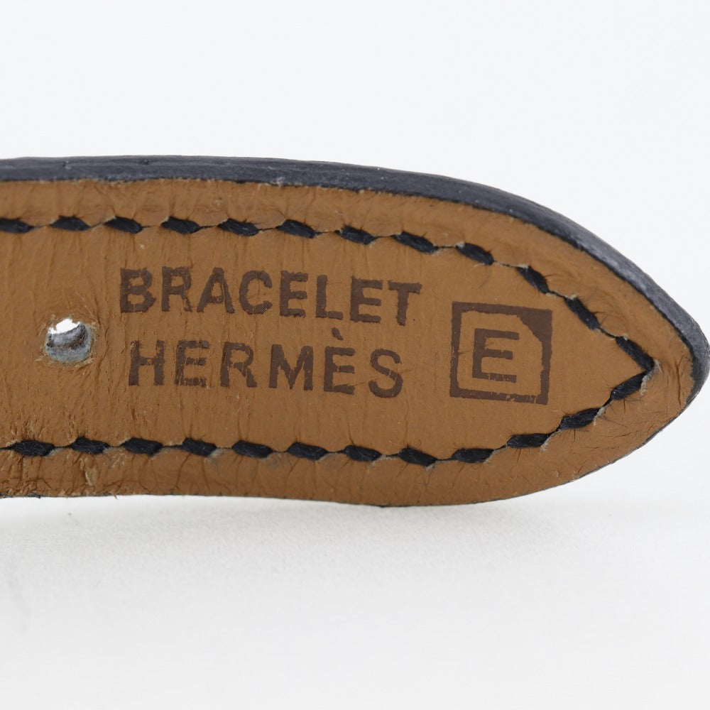 HERMES Watches Quartz HH1.210 Stainless Steel , Embossed Leather black H watch black dial