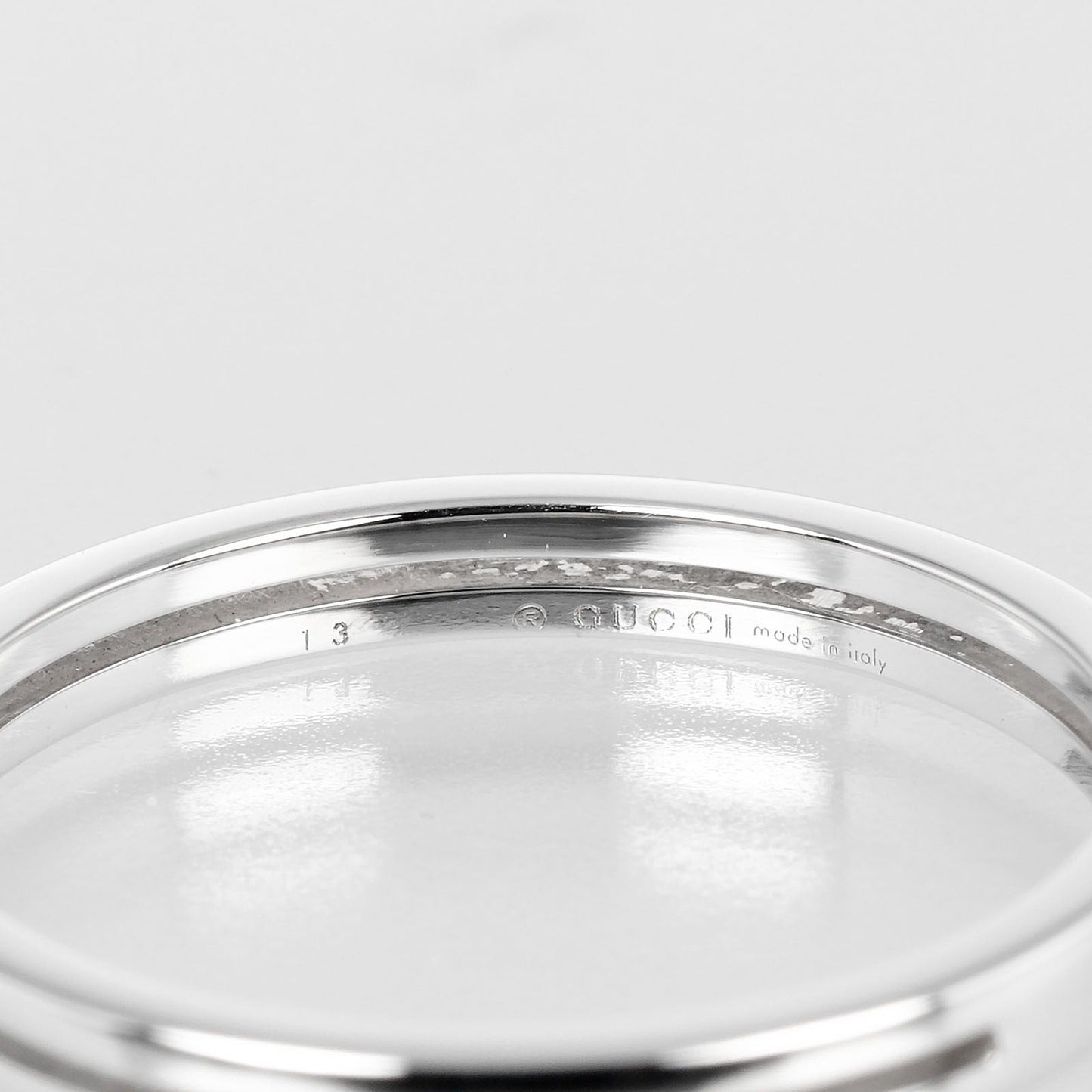 GUCCI Ring K18 white gold Silver Infinity Women 13 Used