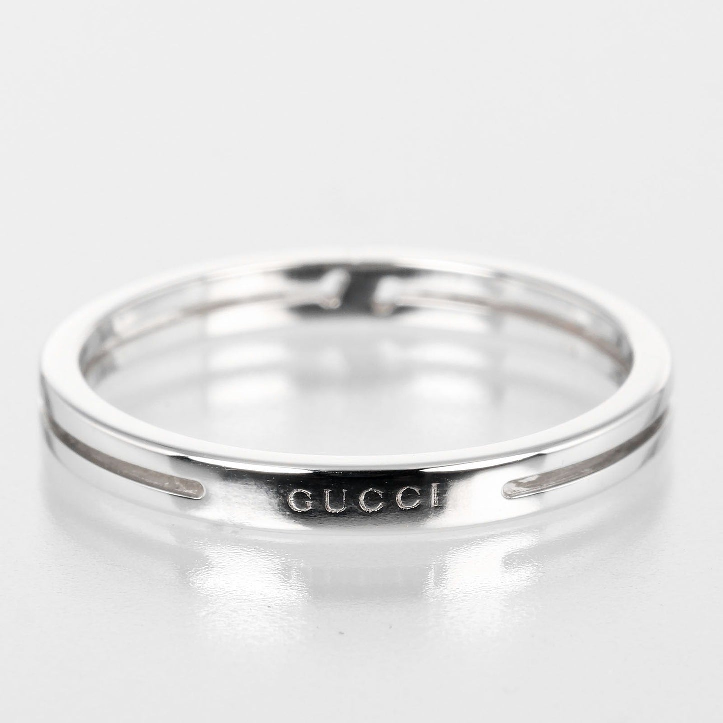 GUCCI Ring K18 white gold Silver Infinity Women 13 Used
